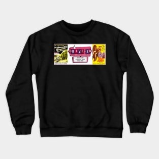 Drive-In Double Feature - Abominable Snowman & Teenage Zombies Crewneck Sweatshirt